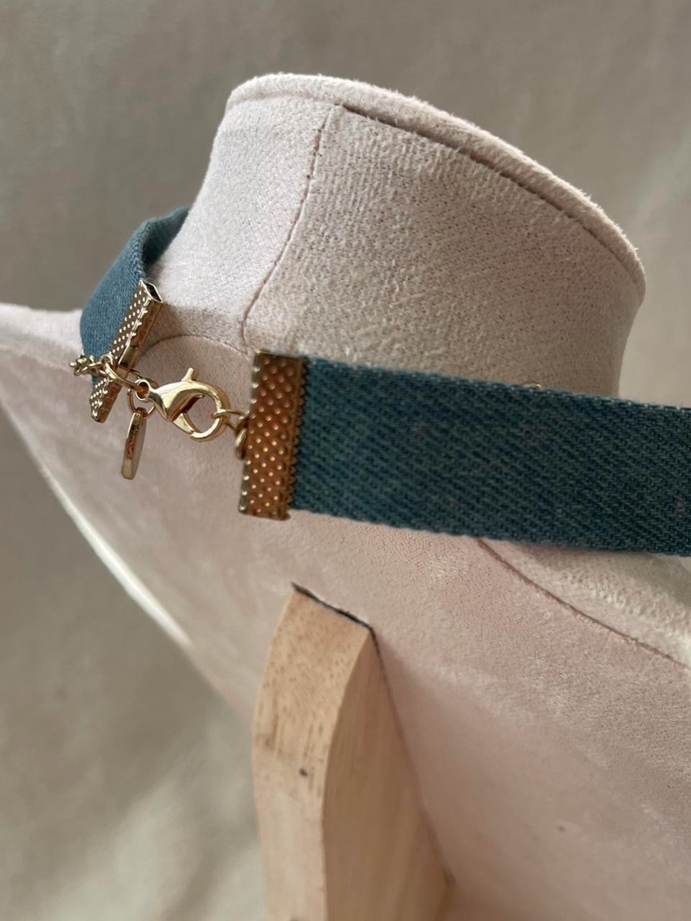 Charming Charlie Denim & Blue Bead Layered Choker - Picture 4 of 4